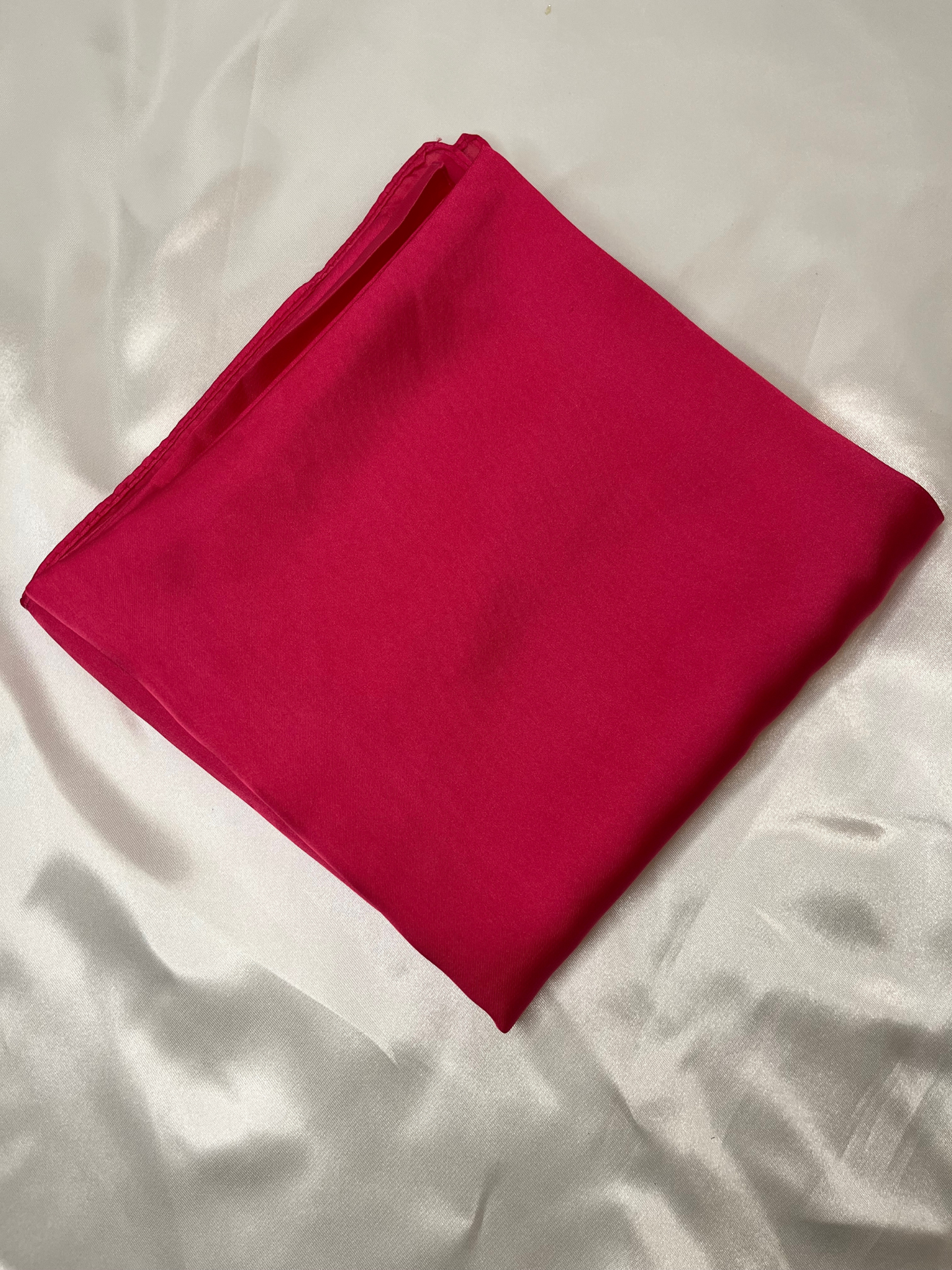 Foulard satin carré Fuchsia