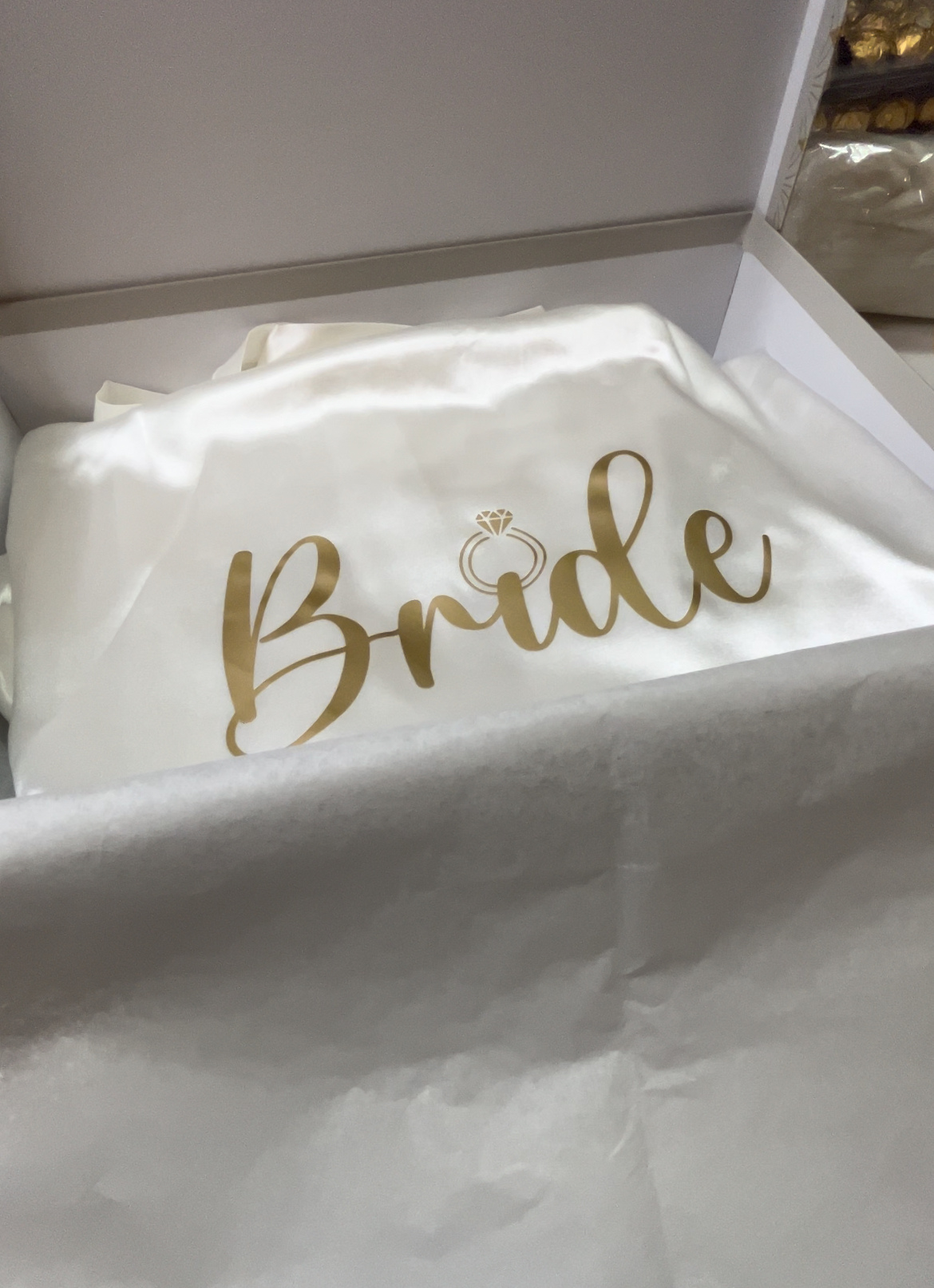 Ensemble kimono midi & nuisette satin Bride Mariée