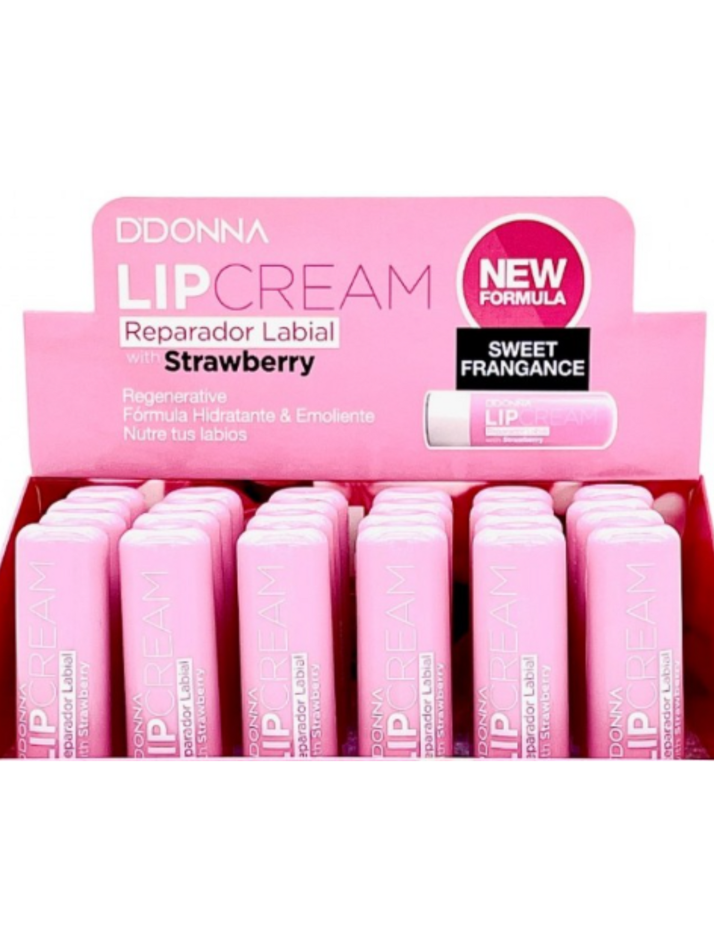 LIP CREAM Baume à lèvres Fraise D'DONNA