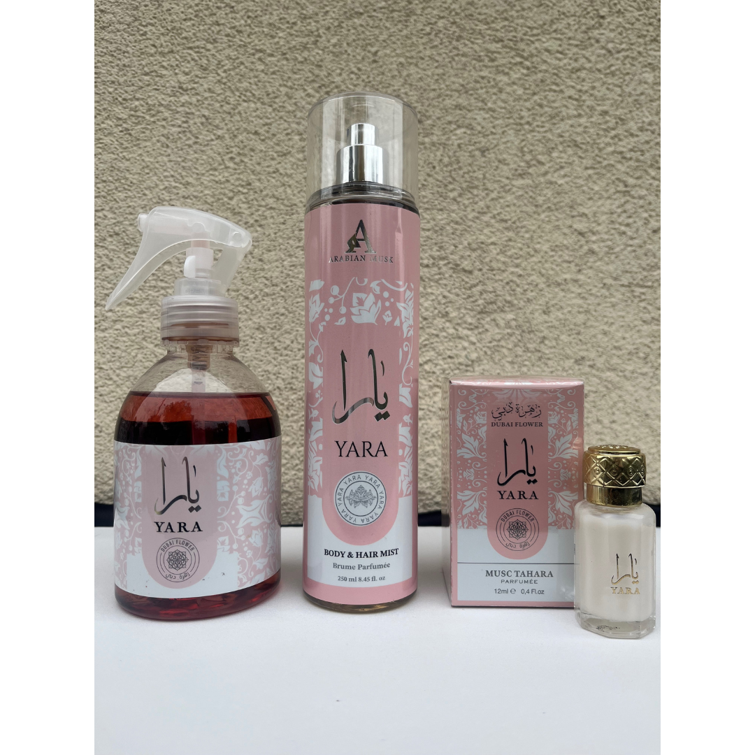 Pack parfumé Yara 3 produits Dubai Flower