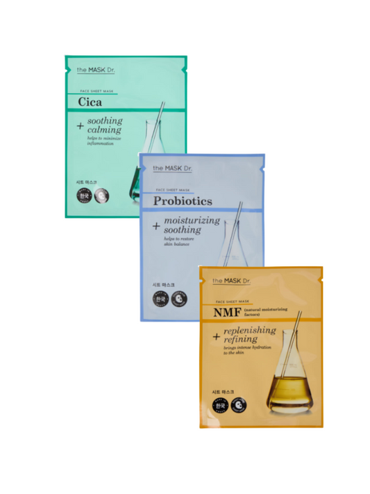 Lot de 3 Masques Coréens en Tissu - The MASK Dr