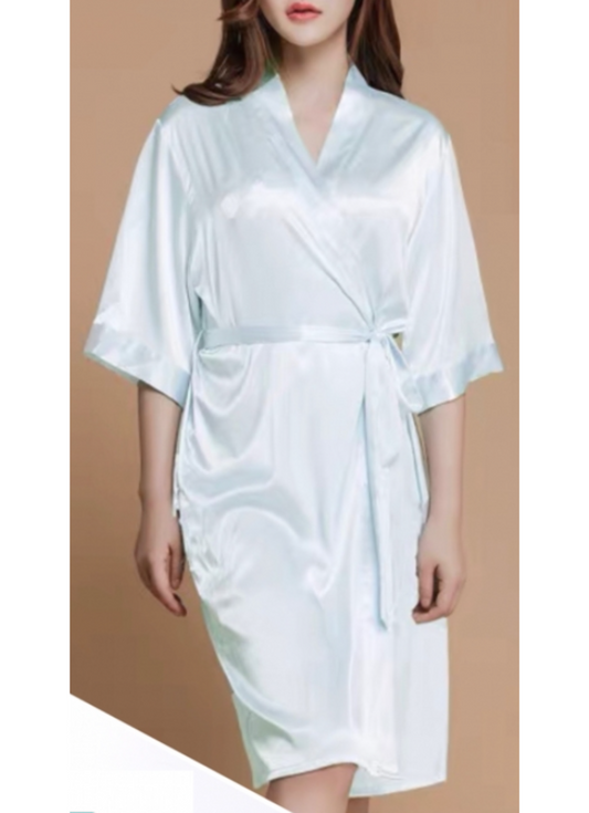 Ensemble kimono midi & nuisette satin Bride Mariée