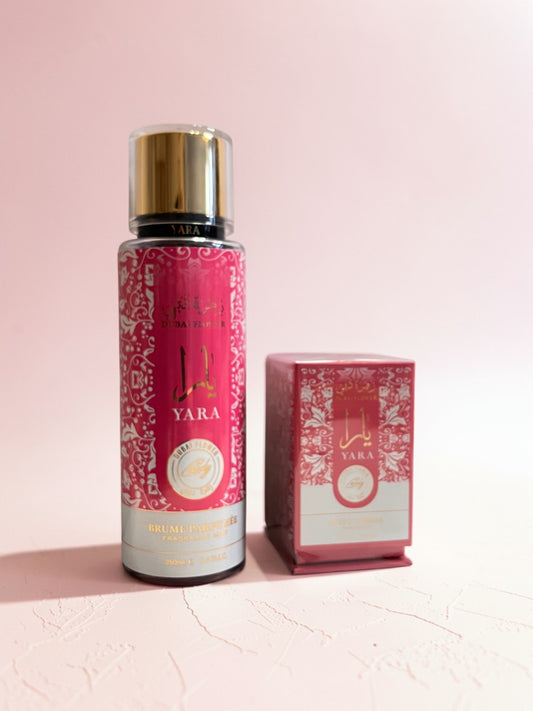 Duo parfumé Yara rose Candy Dubai Flower