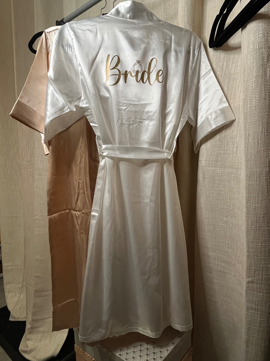 Ensemble kimono midi & nuisette satin Bride Mariée