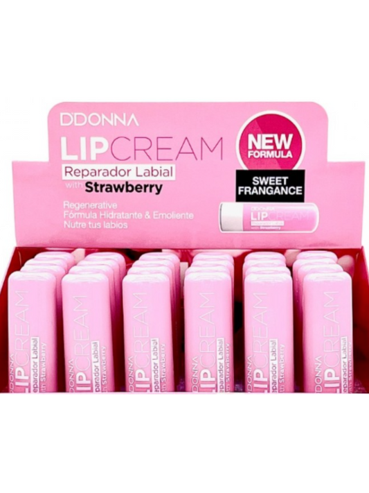 LIP CREAM Baume à lèvres Fraise D'DONNA