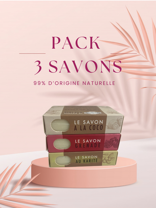 Box 3 savons de marseille parfumés d'origine naturelle