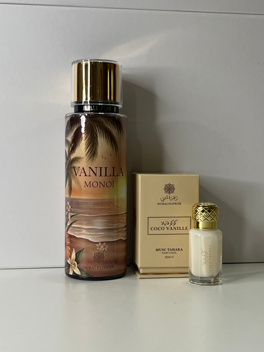 Duo parfumé Vanilla Monoï & Coco Vanille Dubai Flower